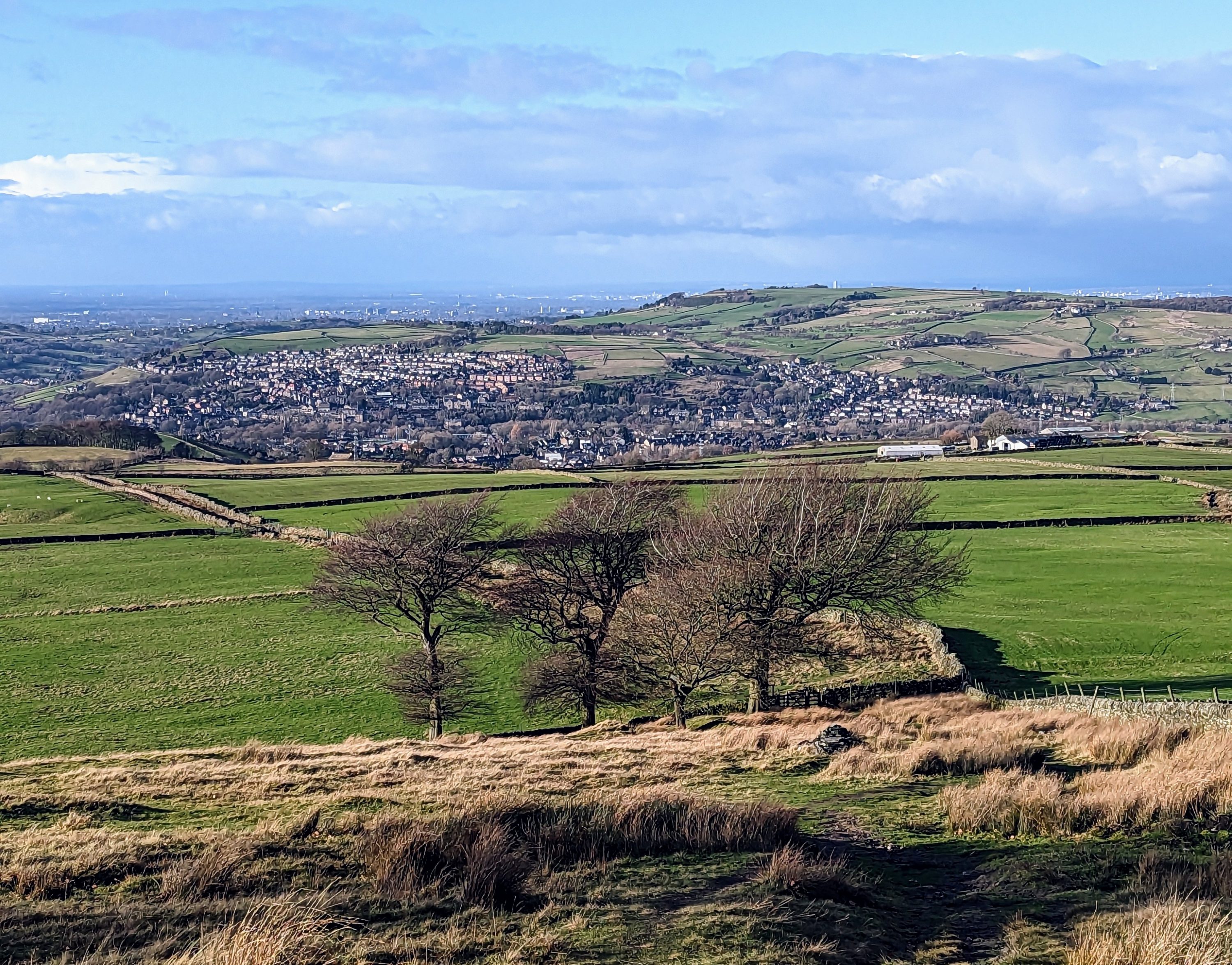 view of New Mills and surrounding countryside
